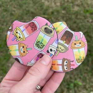 Kawaii Boba Tea 🧋 Coaster Set | Car Accessories